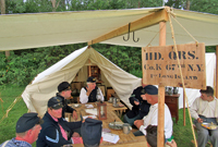 Breakfast under the Captain's fly