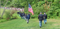 Marching out