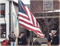 Marching in the parade