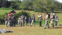 Confederates start retreating