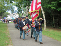 Marching back to camp