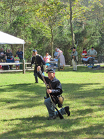 Pvt. Smith taking a knee