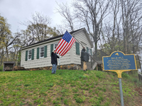 Raising the flag