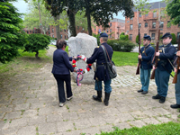 Hanging the wreath