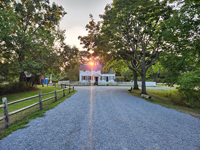 The caretaker's house at sunset