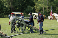 Federal and Confederate artillery