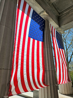 Flags in the afternoon sun