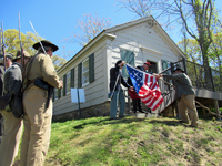 Raising the flag