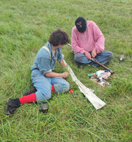 Veteran teaching fresh fish