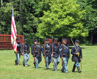 Marching out in one rank