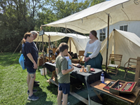 helping out in the hospital