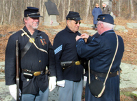 Jim receiving a medal